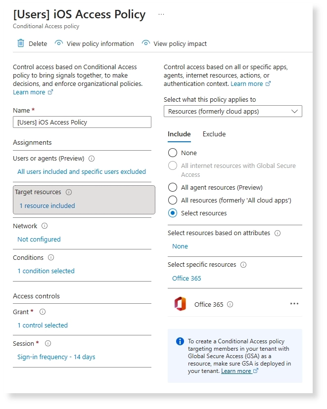 Conditional Access Policy